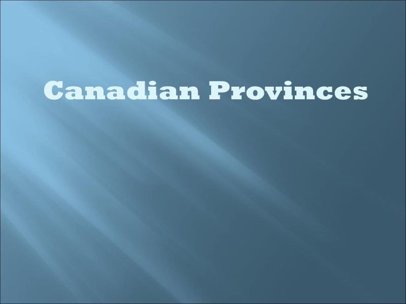 Canadian Provinces